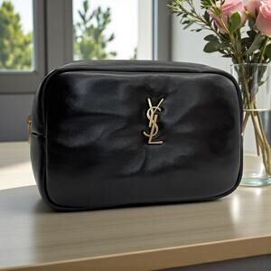 Saint Laurent Medium Leather Cosmetic Case